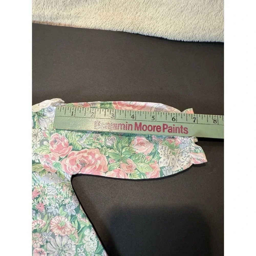 Baby Girl‎ Dress Green Pink Floral Flowers for Small Medium  Baby  Doll Cottage